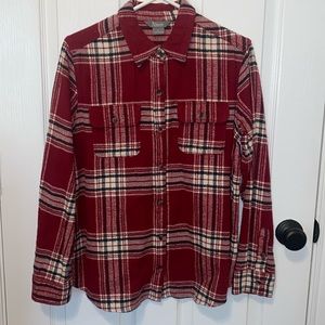 Natural Reflections brand plaid flannel button down shirt